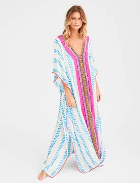 Pitusa - Kaftan con motivo étnico - Pitusa - FashionsVida