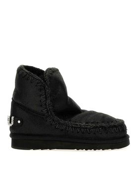Eskimo 18 rhinestone logo ankle boots