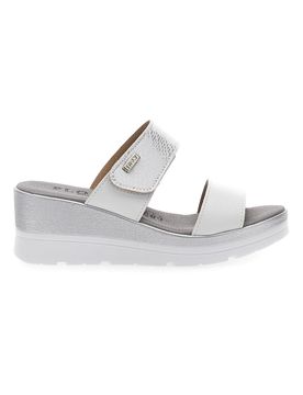 Ciabatte Beige con Zeppa A Contrasto Bianca 11073143 40
