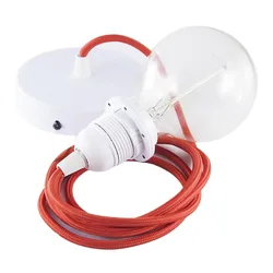 Cables Lampe Suspendue Pendel Pour Abat-jour Rm09 2 M Red / White One Size