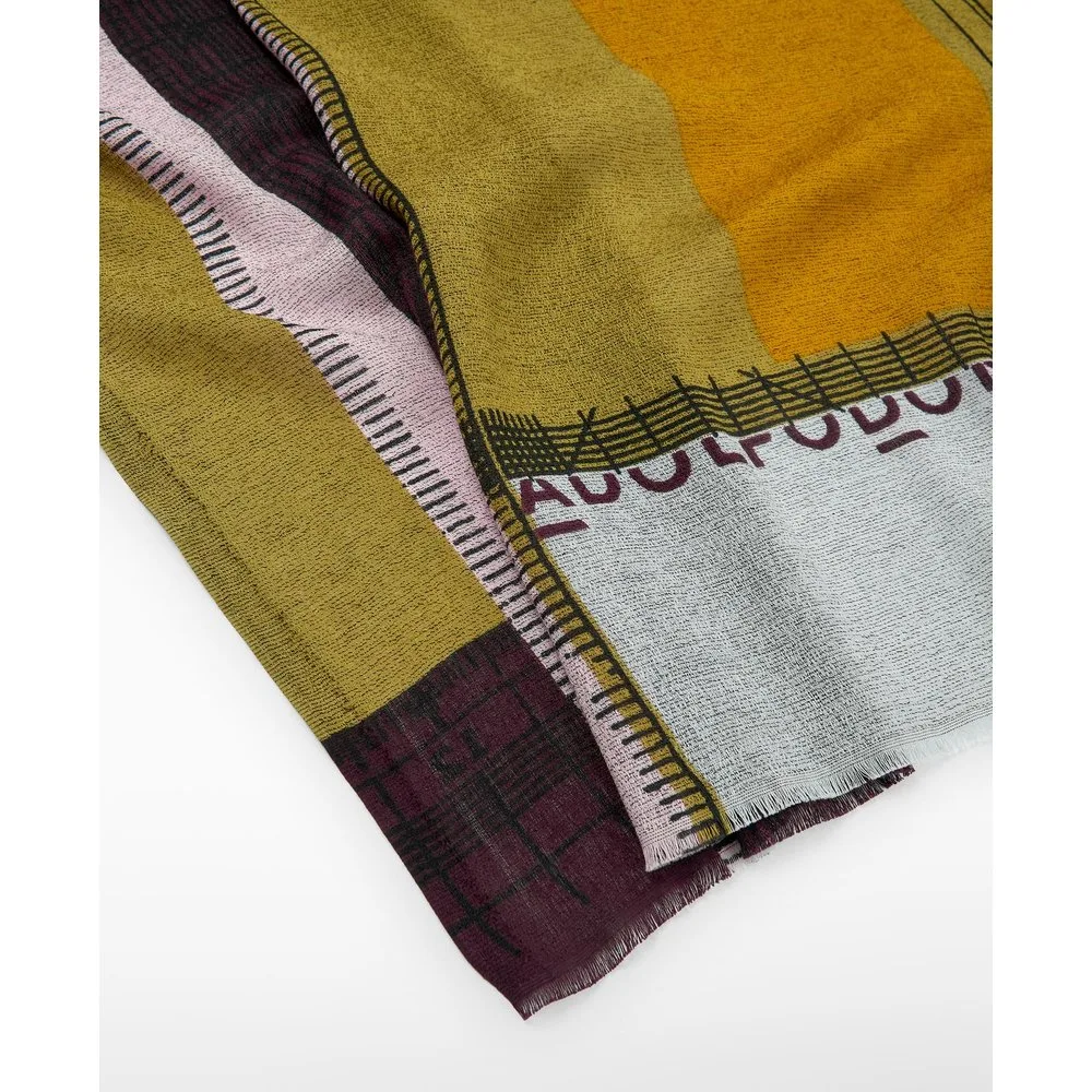 Pañuelo de mujer de algodón orgánico con logo estampado - Adolfo Dominguez - FashionsVida