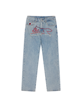 Crystal Running Dog Denim Pant - Light Wash
