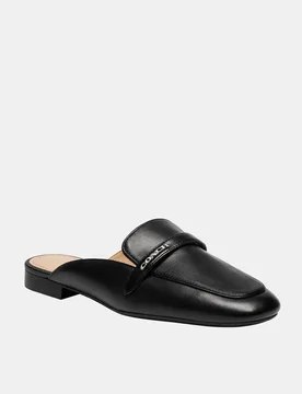 Womens Backless Loafer - Black - Size Uk 6.5 - Coach - FashionsVida