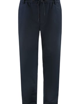 Cotton Gabardine Wide-Leg Tailored Pants