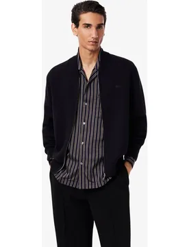 Chaqueta de hombre tipo bomber de punto de algodón y lana - Lacoste - FashionsVida