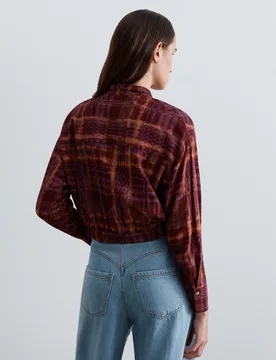 Camisa de mujer de manga larga y estampado de cuadros - Scalpers - FashionsVida