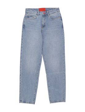 Jeans Uomo Printed Flames and Logo Jeans Denim Blue