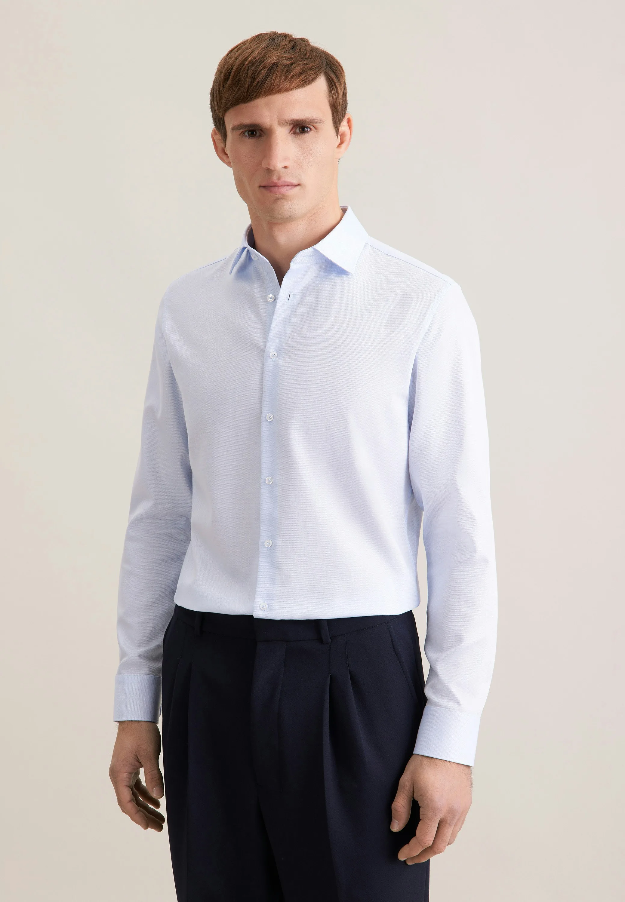X-Slim Business Hemd Struktur Blau 41 - Seidensticker - FashionsVida