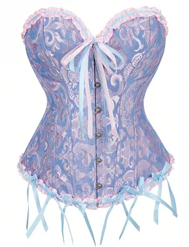 Pieza Corset de estilo palaciego para mujer, disfraz de Halloween, corsé, prenda moldeadora ajustada - Shein - FashionsVida