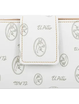 Billetero cartera de señora fabricado en piel vacuno y lona canvas - El Potro - FashionsVida