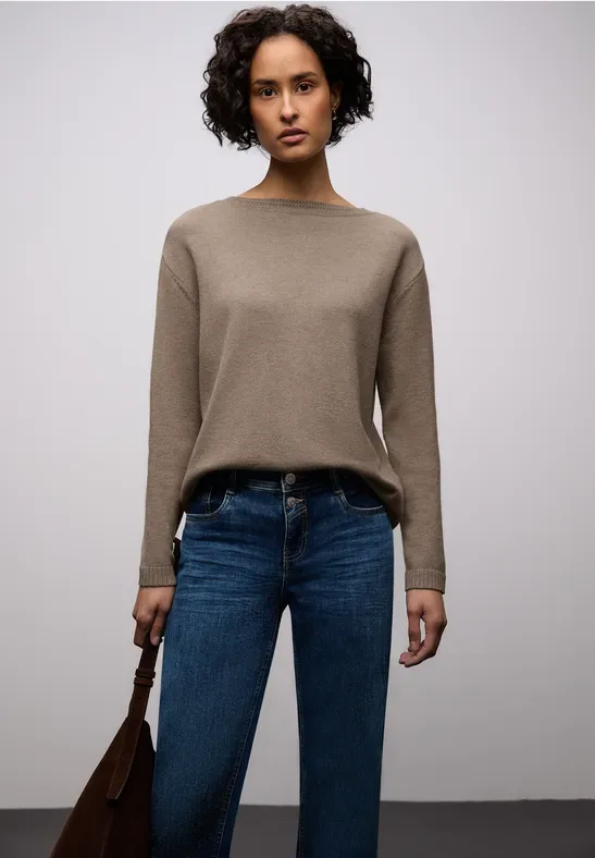 Softer Basic Pullover female Braun - Street One - FashionsVida
