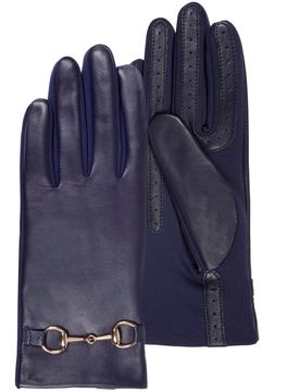 Gants tactiles cuir de mouton Marine marine Tailleunique