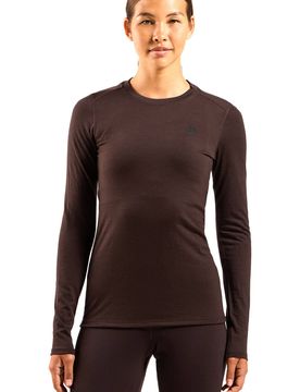 Merino 160 camiseta térmica manga larga mujer Granate (XL)