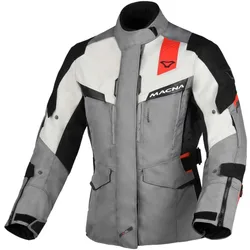 Giacca Moto Donna Zastra Grigio Nero Rosso taglia L