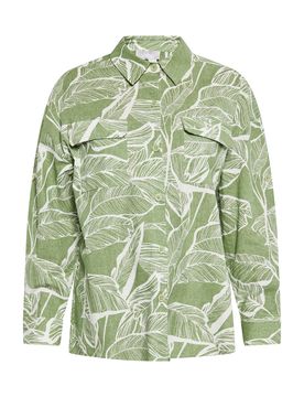 Usha Blusa verde / blanco lana