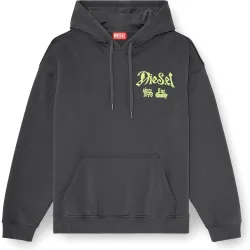 Sudadera de hombre con capucha de algodón con gráficos flocados