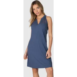 Vestido de playa corto sin mangas con panel calado