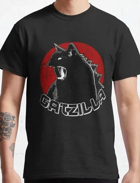 Catzilla King of Monster Gift t shirt for Cat Lover 100% cotton printed Cute kitty Graphic tee Short Sleeve y2k clothes - Aliexpress - FashionsVida