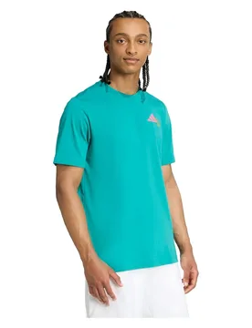 Padel Graphic Short Sleeve T-shirt Purple Teal S - Adidas - FashionsVida