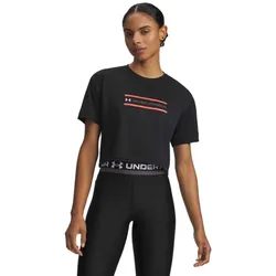 T-shirt à Manches Courtes Tech Branded Crop Black M