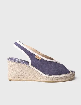 Alpargatas de cuña de mujer de tejido con elástico - Toni Pons - FashionsVida