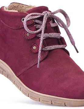 Megan Women's Extra Wide Boots for Swollen Feet - Merlot - Size: 5 XXW - Cosyfeet - FashionsVida