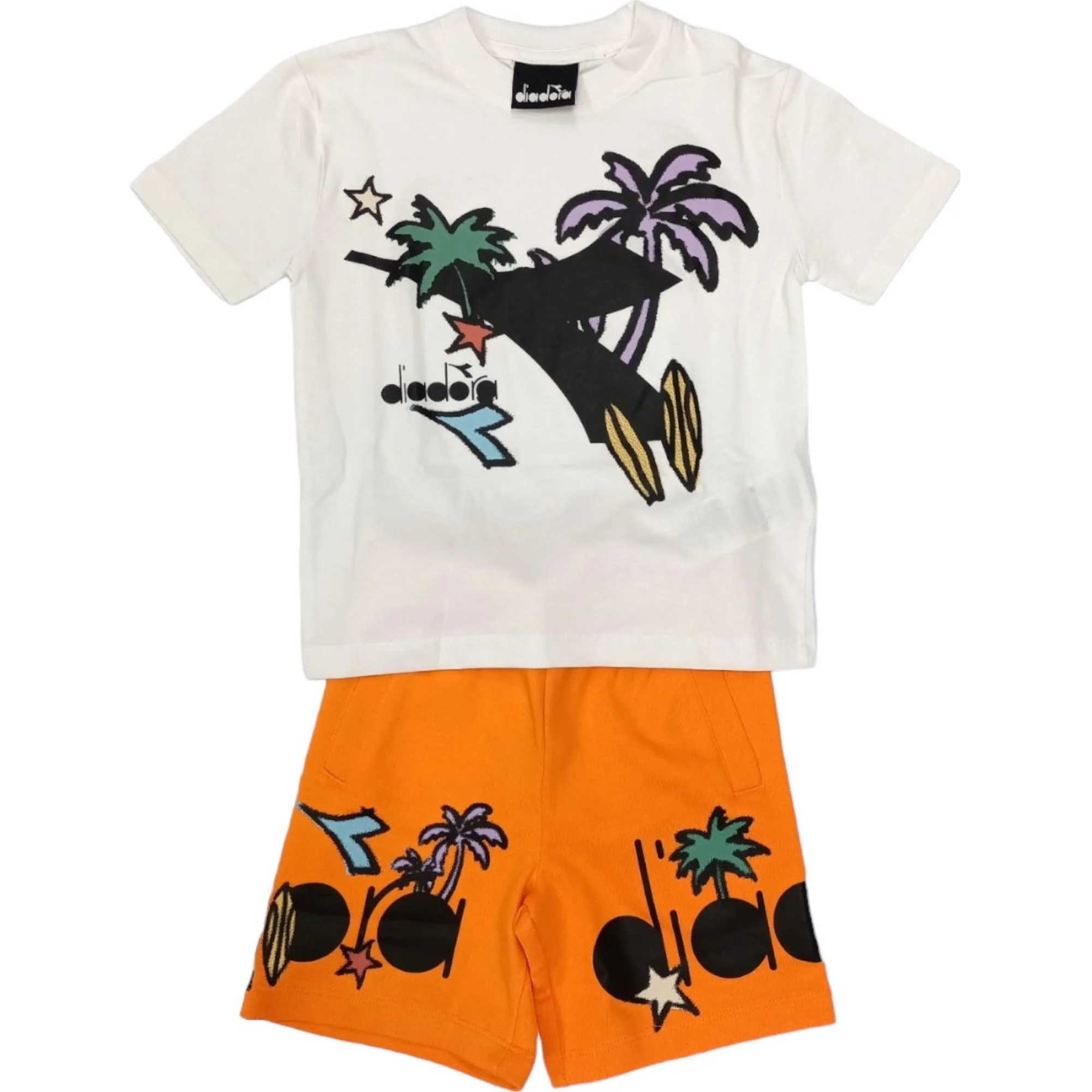 Compl.bianco/arancio Palme S4DIBBTT088 - Diadora - FashionsVida