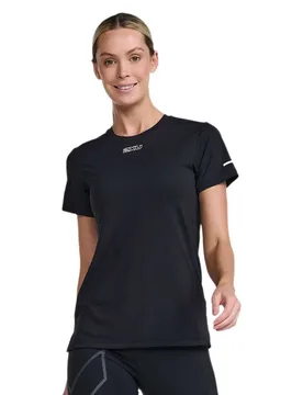 Light Speed Short Sleeve T-shirt Glitch / White Reflective S Women - 2XU - FashionsVida