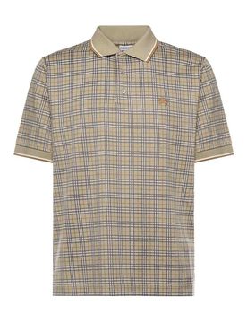 Polo in misto cotone a quadri