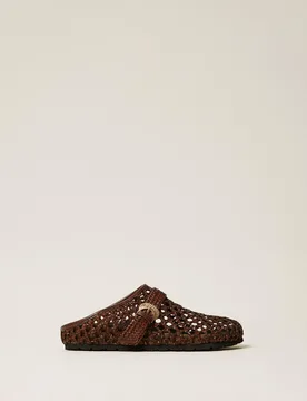 Sandales slides avec entrelacements - TWINSET - FashionsVida