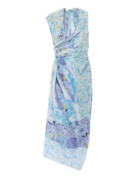 Vestito a portafoglio azzurro