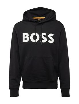 BOSS Sudadera negro / blanco