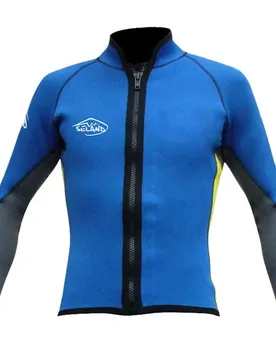 T-shirt Thermique à Manches Longues Et Zip Intégral Cinca Blue / Grey / Yellow 2XS