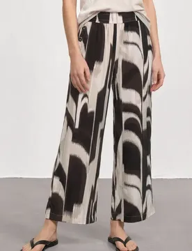 High Waist Wide Leg Hose im Loose Fit female Braun