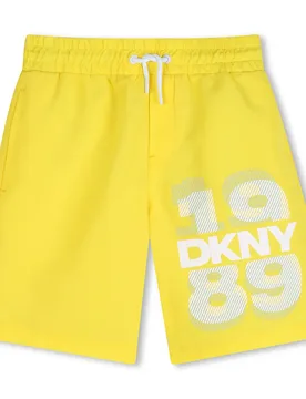 Short De Bain D62519 Yellow 4 Années Garçon - DKNY - FashionsVida