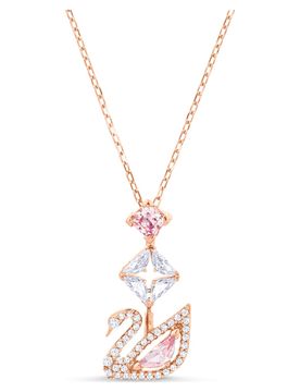 Pendente Swan, Cigno, Rosa, Finitura oro rosa 18K OS