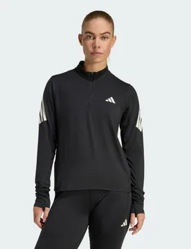 Adi365 Jumper Iconic Running 1/2 Zip S Black - Adidas - FashionsVida