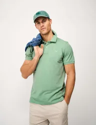 Pure Cotton Pique Polo Shirt Light Green male