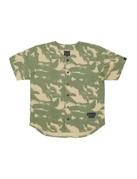 Casacca Bottoni Uomo Baseball Shirt Camo - 5TATE OF MIND - FashionsVida
