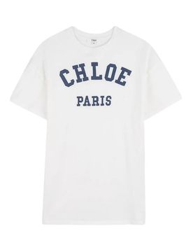 Vestito T-shirt in cotone con stampa logo