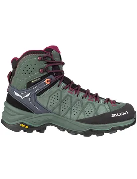 Chaussures de trekking en GORE-TEX® - Alp Trainer 2 Mid GTX W Duck Green/Rhododendon - Taille 37 - Vert - Salewa - FashionsVida