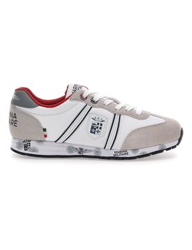 Sneakers Grigie e Bianche Con Lacci MM255 41