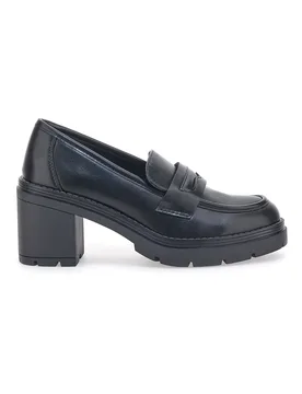 Mocassini Con Tacco 369 Neri 37 - MIO TEMPO - FashionsVida