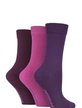 Mens and Women's 3 Pair PermaCool Evaporation Cooling Socks Pink / Purple 6-8.5 Unisex - Multi Coloured - Size: 6-8.5 Unisex - SockShop - FashionsVida