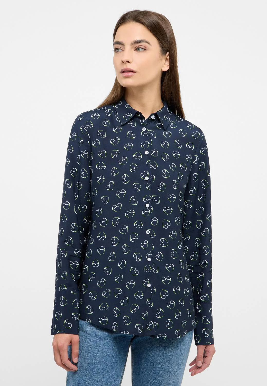 Bluse Viskose Langarm female - 40 - FashionsVida