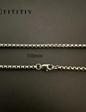 New Pure Titanium Necklace Square Box Chain Width 3mm Lightweight Anti Allergic Square O-chain Fashionable Classic Wide 550mm - Aliexpress - FashionsVida