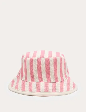 Kids' Twill Striped Bucket Hat (1-13 Yrs) Pink Mix Female - M&S - FashionsVida