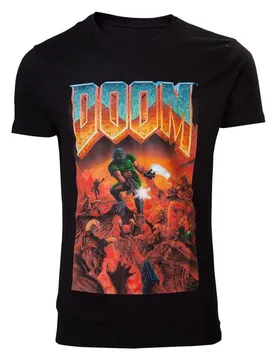 T-shirt à Manches Courtes Doom Classic Boxart Black / Multicolor S unisex
