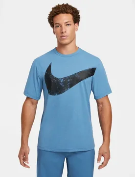 Hyverse Swoosh Dri-Fit Fitness Herren T-Shirt, blau US: S - Nike - FashionsVida