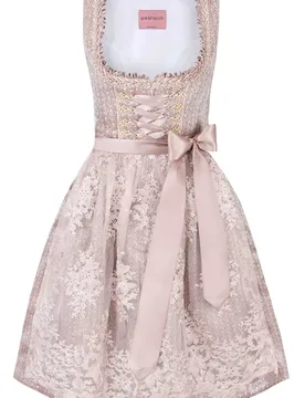 Dirndl Nia (taupe, Gr. 48) von Wiesnwuid für Damen, 63% Polyester, 37% Baumwolle - Stockerpoint - FashionsVida